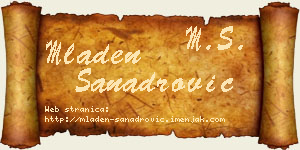Mladen Sanadrović vizit kartica